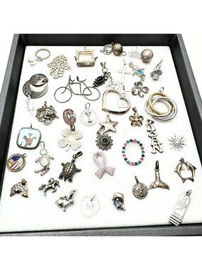 Sterling Silver Pendant Charm Lot 112 Grams Wear Scrap or Resell All XRF Tested
